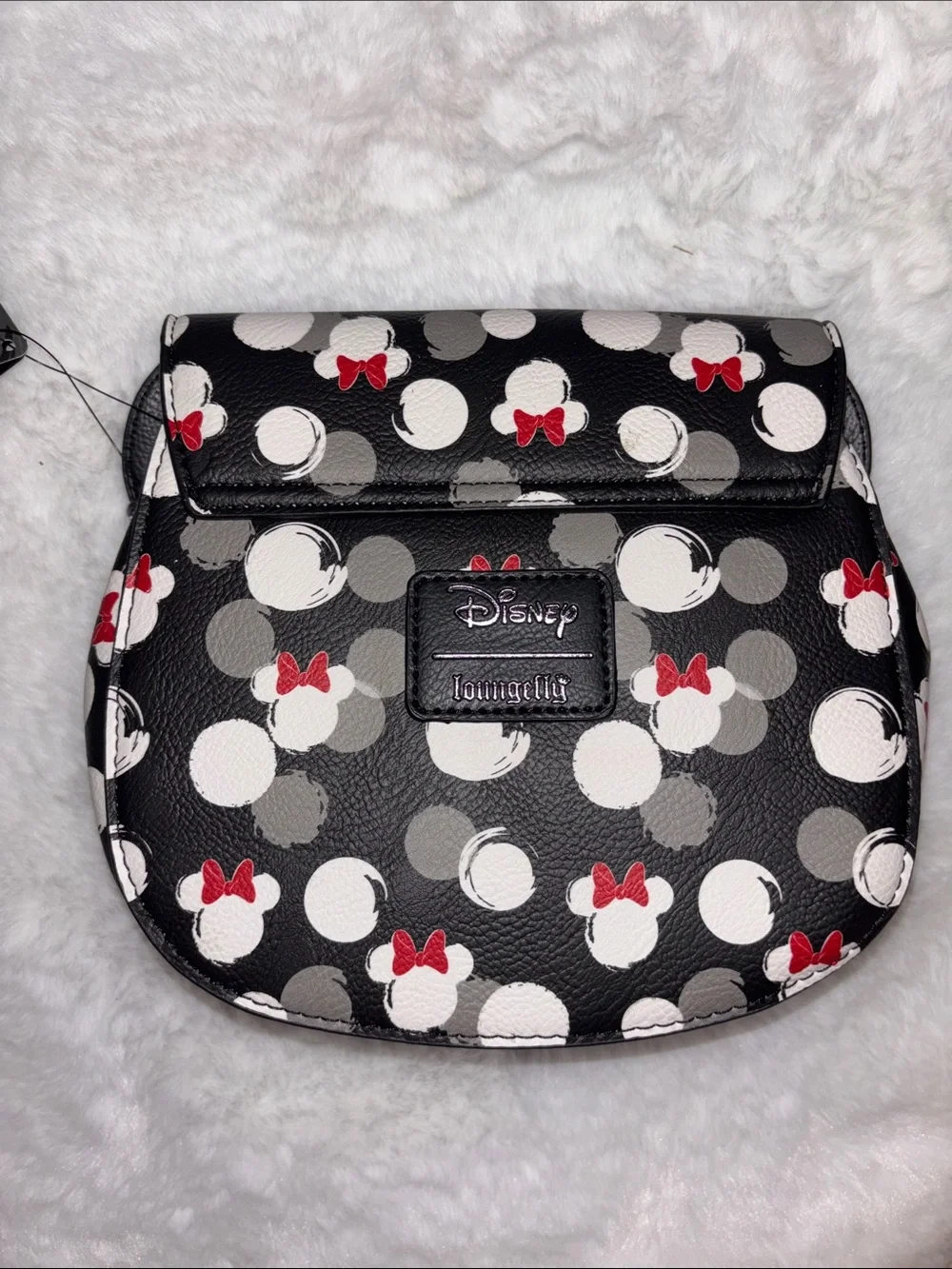 NWT Loungefly Kids Minnie Mouse-Inspired Crossbody Bag with Red Bow